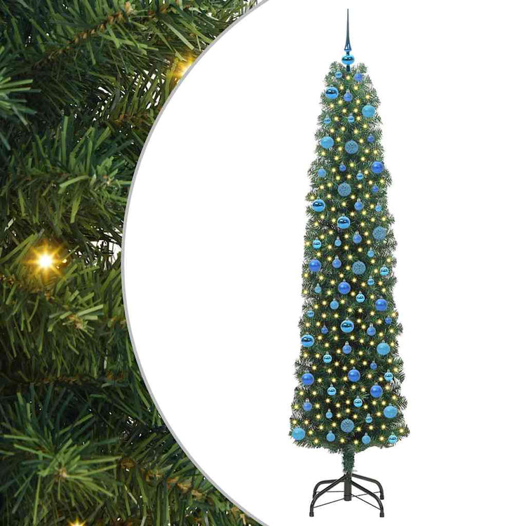 Vidaxx künstlicher Weihnachtsbaum grün 240 cm PVC und Stahl und Kunststoff