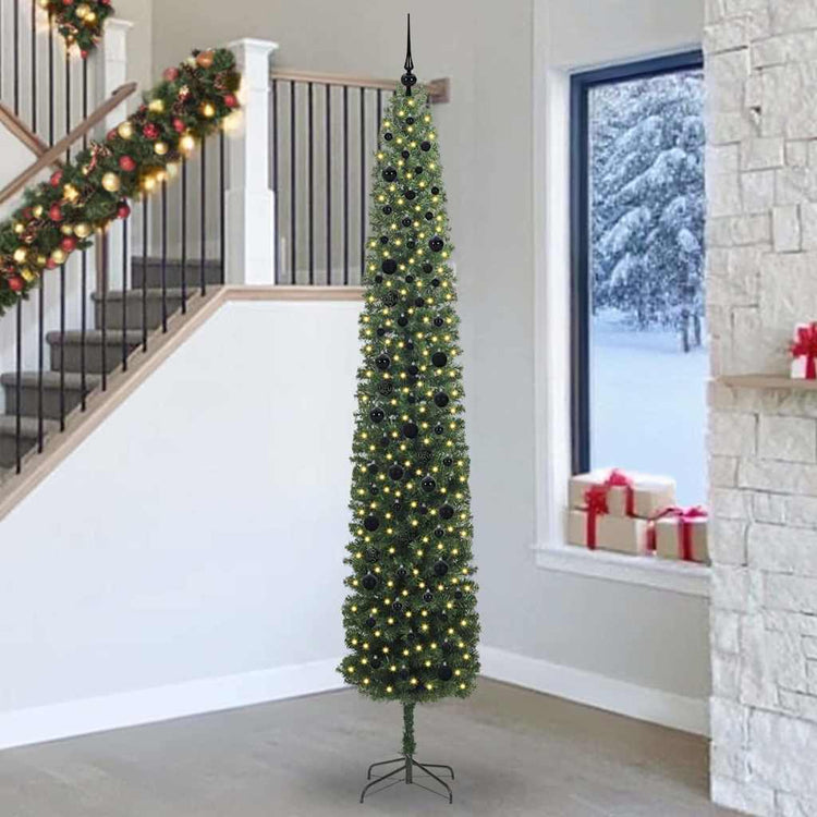 Vidaxx künstlicher Weihnachtsbaum grün 270 cm PVC und Stahl und Kunststoff
