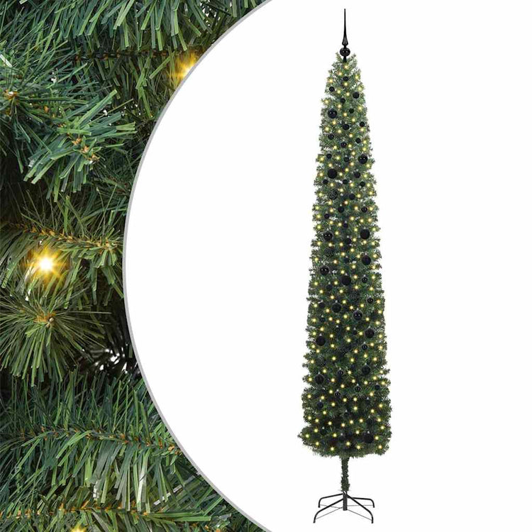 Vidaxx künstlicher Weihnachtsbaum grün 270 cm PVC und Stahl und Kunststoff