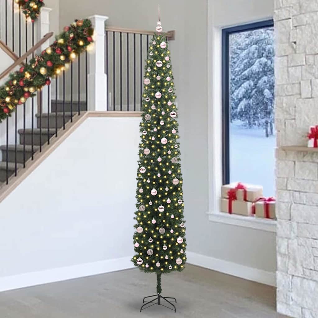 Vidaxx künstlicher Weihnachtsbaum grün 270 cm PVC und Stahl und Kunststoff