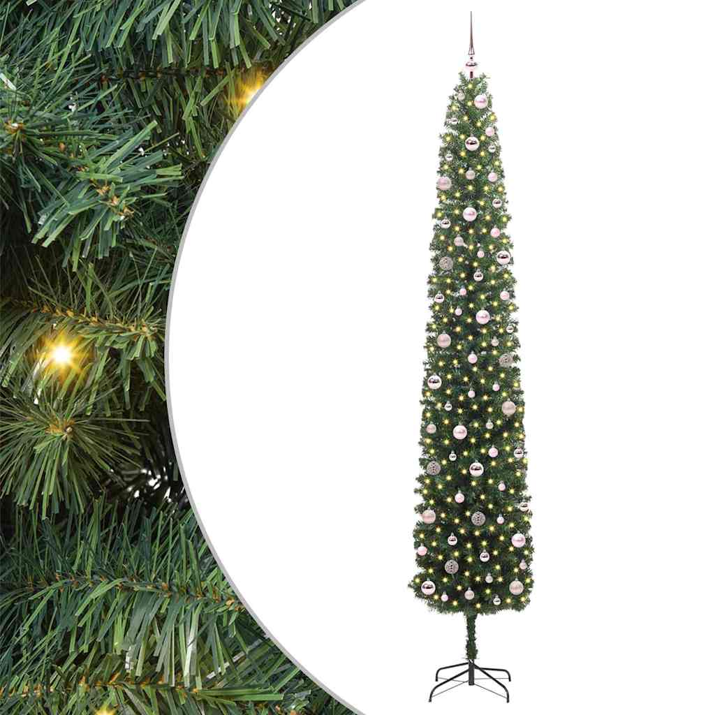 Vidaxx künstlicher Weihnachtsbaum grün 270 cm PVC und Stahl und Kunststoff