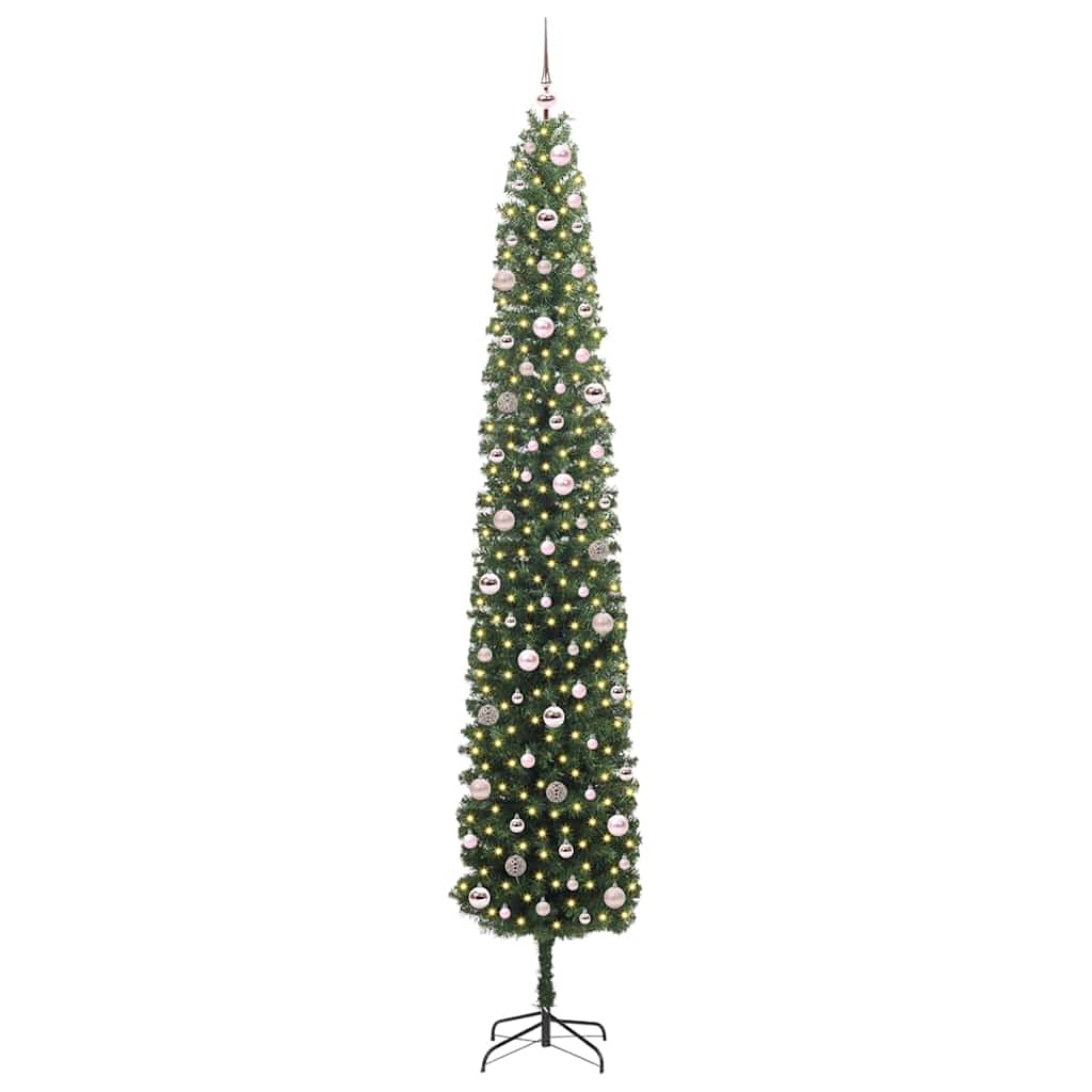Vidaxx künstlicher Weihnachtsbaum grün 270 cm PVC und Stahl und Kunststoff