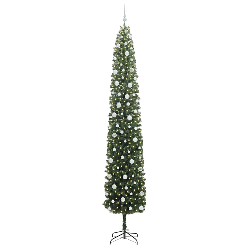 Vidaxx künstlicher Weihnachtsbaum grün 270 cm PVC und Stahl und Kunststoff