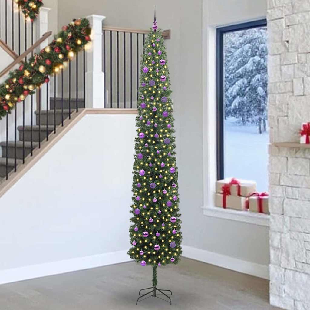 Vidaxx künstlicher Weihnachtsbaum grün 270 cm PVC und Stahl und Kunststoff