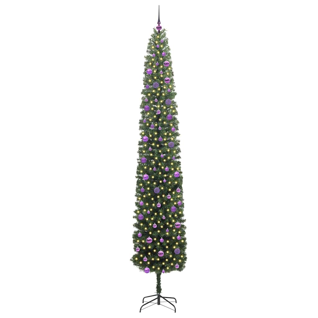 Vidaxx künstlicher Weihnachtsbaum grün 270 cm PVC und Stahl und Kunststoff