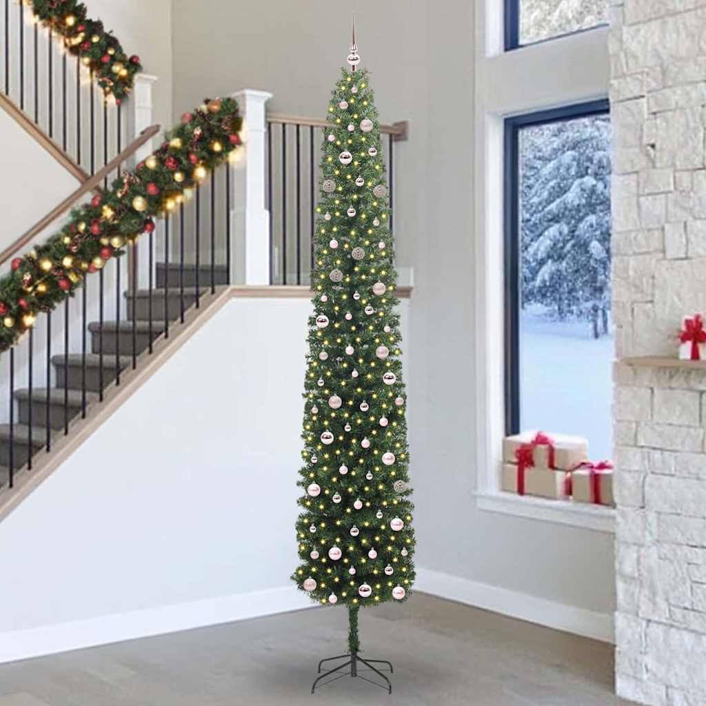 Vidaxx künstlicher Weihnachtsbaum grün 300 cm PVC und Stahl und Kunststoff