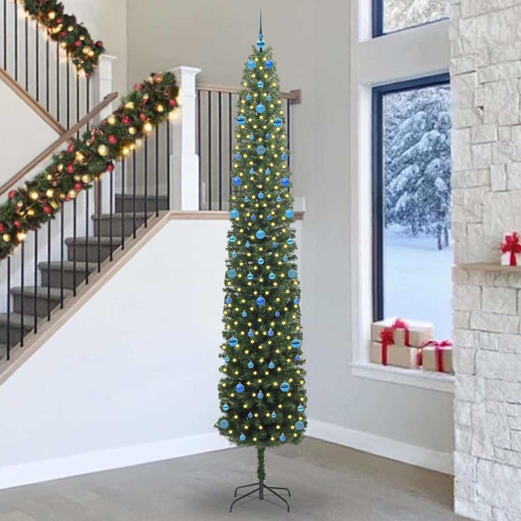Vidaxx künstlicher Weihnachtsbaum grün 300 cm PVC und Stahl und Kunststoff