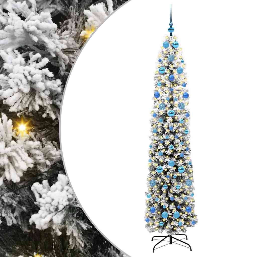 Vidaxx künstlicher Weihnachtsbaum grün 210 cm PVC und Stahl und Kunststoff