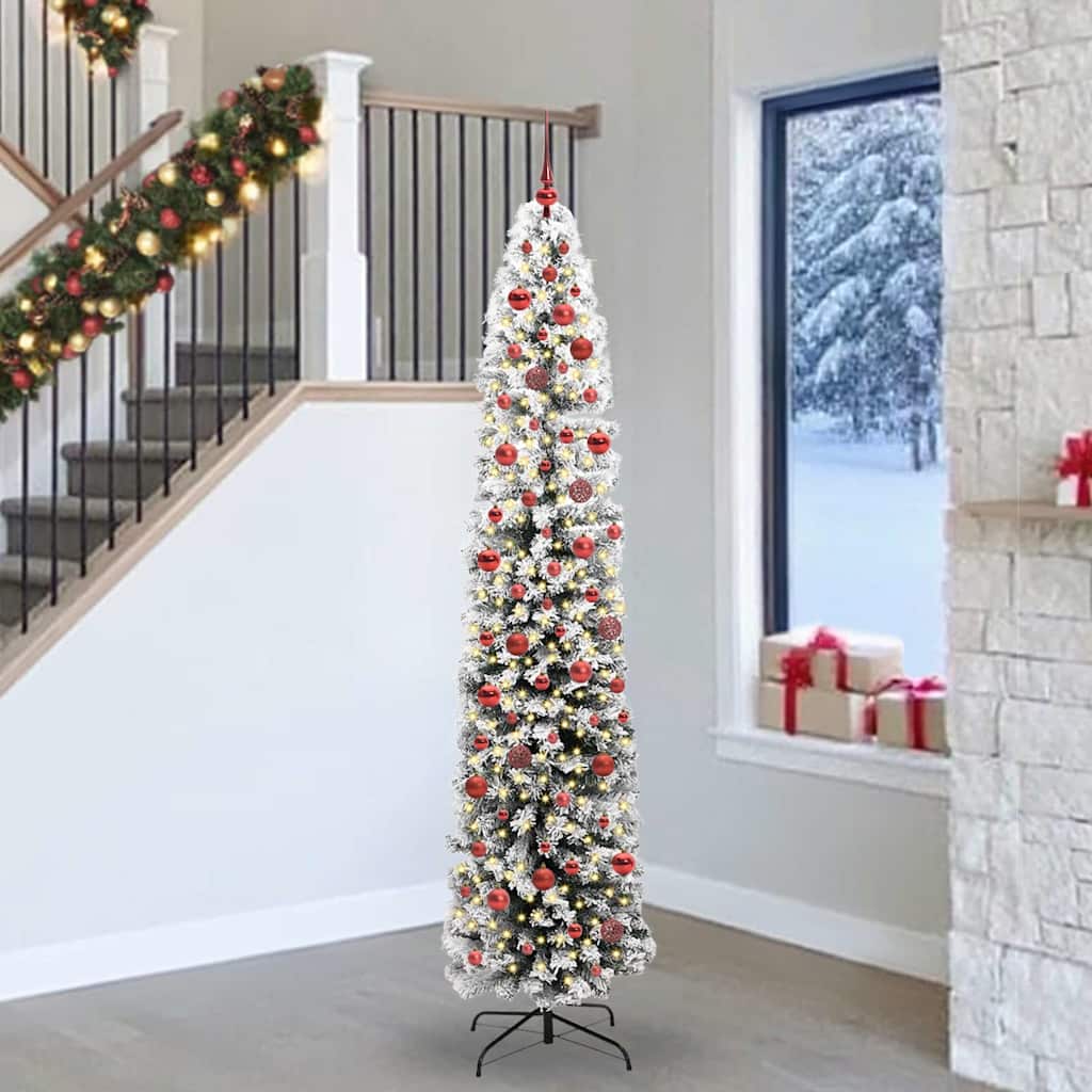 Vidaxx künstlicher Weihnachtsbaum grün 240 cm PVC und Stahl und Kunststoff