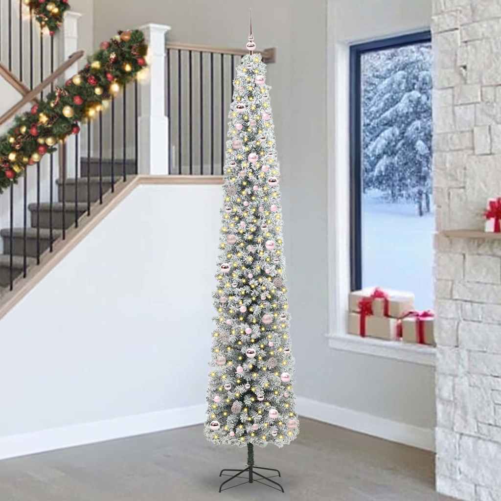 Vidaxx künstlicher Weihnachtsbaum grün 270 cm PVC und Stahl und Kunststoff