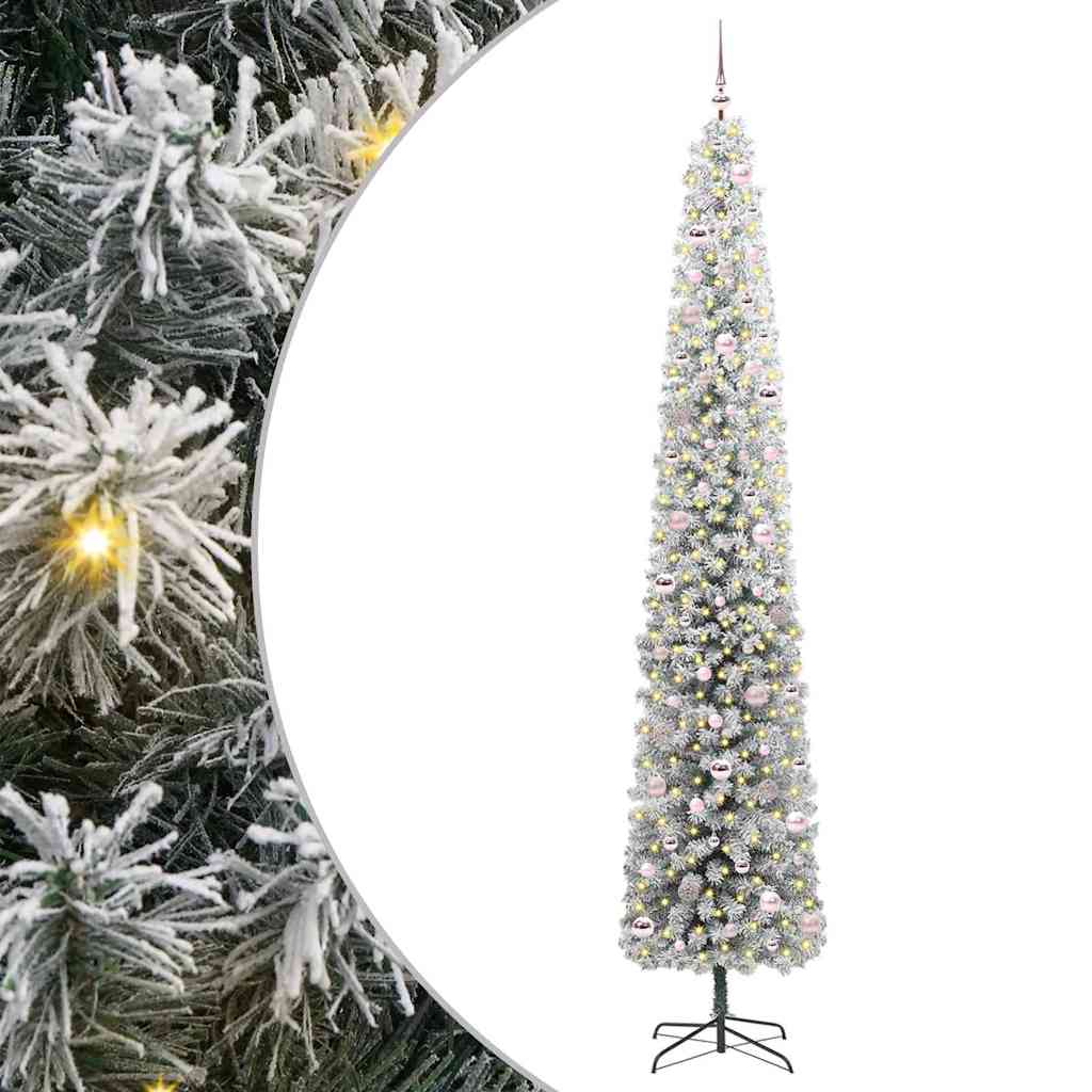 Vidaxx künstlicher Weihnachtsbaum grün 270 cm PVC und Stahl und Kunststoff
