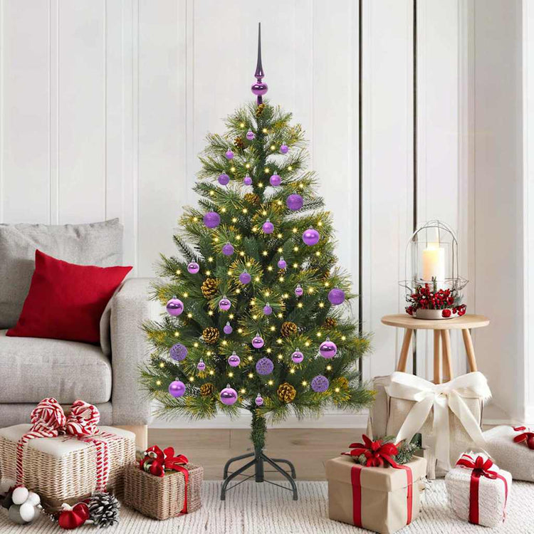 Vidaxx künstlicher Weihnachtsbaum mit Zapfen grün 150 cm