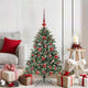 VidaXL künstlicher Weihnachtsbaum mit 150 LEDs grün, 120 cm PVC und Kunststoff und Stahl
