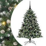 VidaXL künstlicher Weihnachtsbaum mit 150 LEDs grün, 120 cm PVC und Kunststoff und Stahl - afbeelding 2
