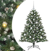 VidaXL künstlicher Weihnachtsbaum mit 150 LEDs grün, 120 cm PVC und Kunststoff und Stahl - afbeelding 2