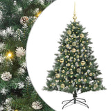 VidaXL künstlicher Weihnachtsbaum mit 150 LEDs grün, 120 cm PVC und Kunststoff und Stahl - afbeelding 2