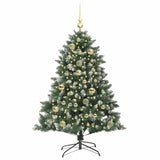 VidaXL künstlicher Weihnachtsbaum mit 150 LEDs grün, 120 cm PVC und Kunststoff und Stahl - afbeelding 3