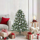 VidaXL künstlicher Weihnachtsbaum mit 150 LEDs grün, 120 cm PVC und Kunststoff und Stahl