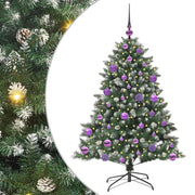 VidaXL künstlicher Weihnachtsbaum mit 150 LEDs grün, 120 cm PVC und Kunststoff und Stahl - afbeelding 2