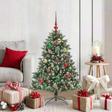 VidaXL künstlicher Weihnachtsbaum mit 150 LEDs grün, 120 cm PVC und Kunststoff und Stahl - afbeelding 1