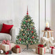VidaXL künstlicher Weihnachtsbaum mit 150 LEDs grün, 120 cm PVC und Kunststoff und Stahl