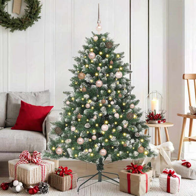 Vidaxx künstlicher Weihnachtsbaum mit 150 LED grün, 150 cm PVC und Kunststoff und Stahl