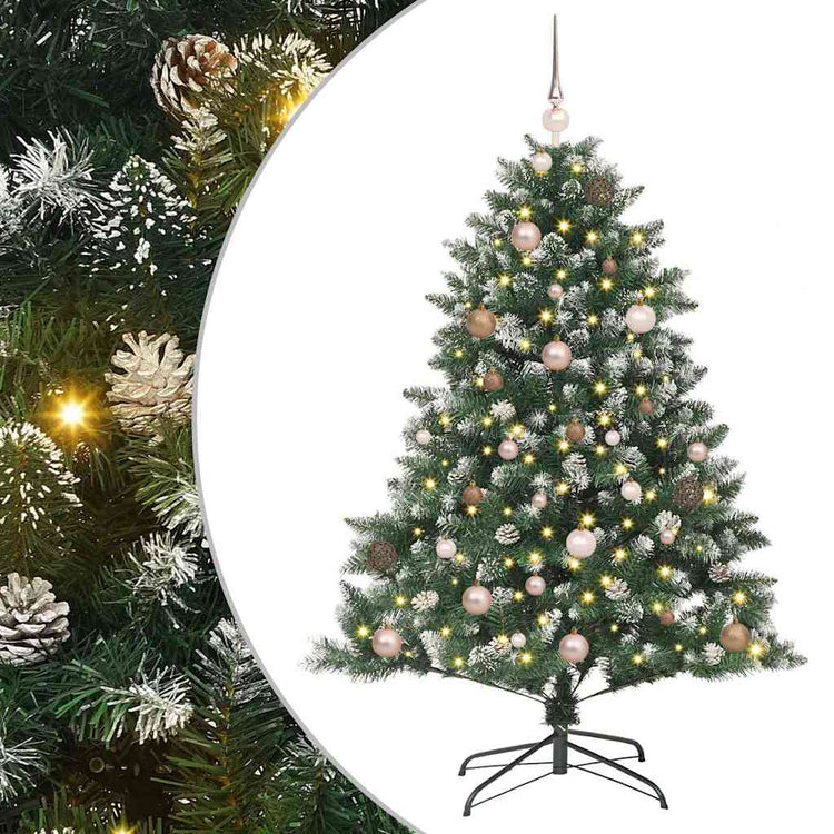 Vidaxx künstlicher Weihnachtsbaum mit 150 LED grün, 150 cm PVC und Kunststoff und Stahl