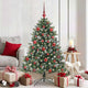 VidaXL künstlicher Weihnachtsbaum mit 150 LEDs grün, 150 cm PVC und Kunststoff und Stahl
