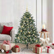 VidaXL künstlicher Weihnachtsbaum mit 150 LEDs grün, 150 cm PVC und Kunststoff und Stahl