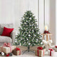 VidaXL künstlicher Weihnachtsbaum mit 150 LEDs grün, 150 cm PVC und Kunststoff und Stahl