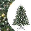 VidaXL künstlicher Weihnachtsbaum mit 150 LEDs grün, 150 cm PVC und Kunststoff und Stahl