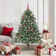 VidaXL künstlicher Weihnachtsbaum mit 150 LEDs grün, 150 cm PVC und Kunststoff und Stahl