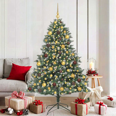 Künstlicher Weihnachtsbaum von Vidaxx mit 300 LEDs, grün, 180 cm, PVC und Kunststoff und Stahl