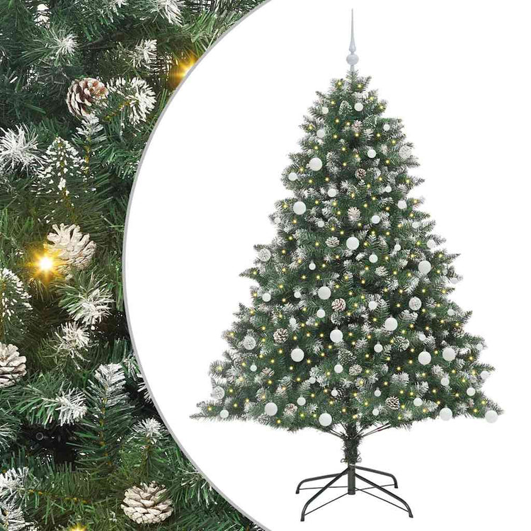 Künstlicher Weihnachtsbaum von Vidaxx mit 300 LEDs, grün, 180 cm, PVC und Kunststoff und Stahl