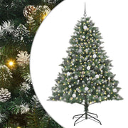 VidaXL künstlicher Weihnachtsbaum mit 300 LEDs grün, 210 cm PVC und Kunststoff und Stahl - afbeelding 2