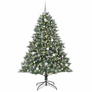 VidaXL künstlicher Weihnachtsbaum mit 300 LEDs grün, 210 cm PVC und Kunststoff und Stahl - afbeelding 3