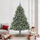 VidaXL künstlicher Weihnachtsbaum mit 300 LEDs grün, 210 cm PVC und Kunststoff und Stahl
