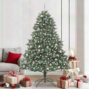 VidaXL künstlicher Weihnachtsbaum mit 300 LEDs grün, 210 cm PVC und Kunststoff und Stahl - afbeelding 1