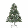 VidaXL künstlicher Weihnachtsbaum mit 300 LEDs grün, 210 cm PVC und Kunststoff und Stahl