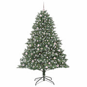 VidaXL künstlicher Weihnachtsbaum mit 300 LEDs grün, 210 cm PVC und Kunststoff und Stahl - afbeelding 3