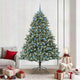 VidaXL künstlicher Weihnachtsbaum mit 300 LEDs grün, 210 cm PVC und Kunststoff und Stahl