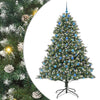 VidaXL künstlicher Weihnachtsbaum mit 300 LEDs grün, 210 cm PVC und Kunststoff und Stahl