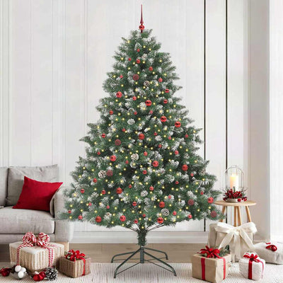 Vidaxx künstlicher Weihnachtsbaum mit 300 LEDs grün, 240 cm PVC und Kunststoff und Stahl