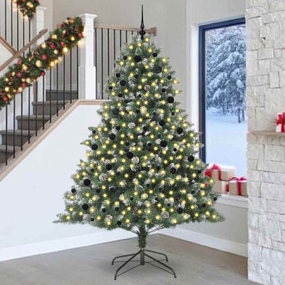 Vidaxx künstlicher Weihnachtsbaum mit 300 LEDs grün, 240 cm PVC und Kunststoff und Stahl
