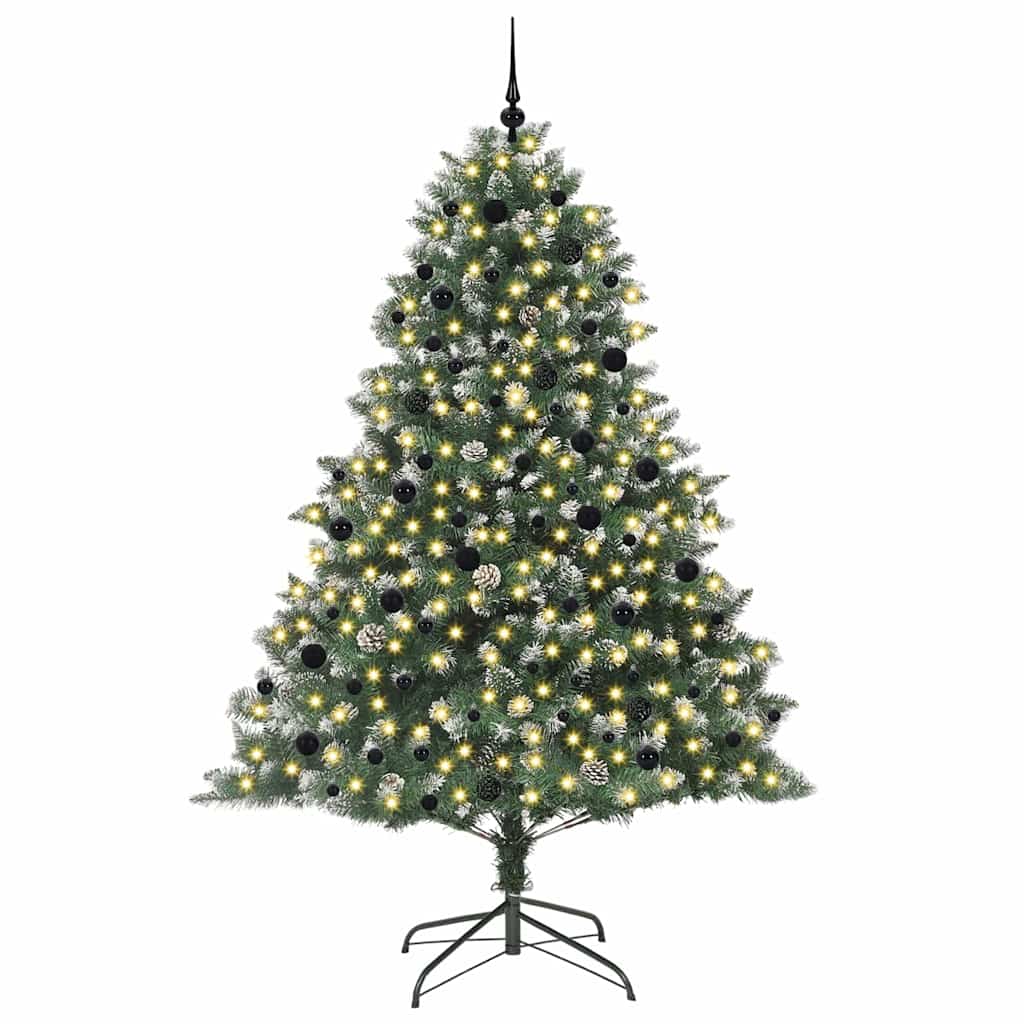 Vidaxx künstlicher Weihnachtsbaum mit 300 LEDs grün, 240 cm PVC und Kunststoff und Stahl