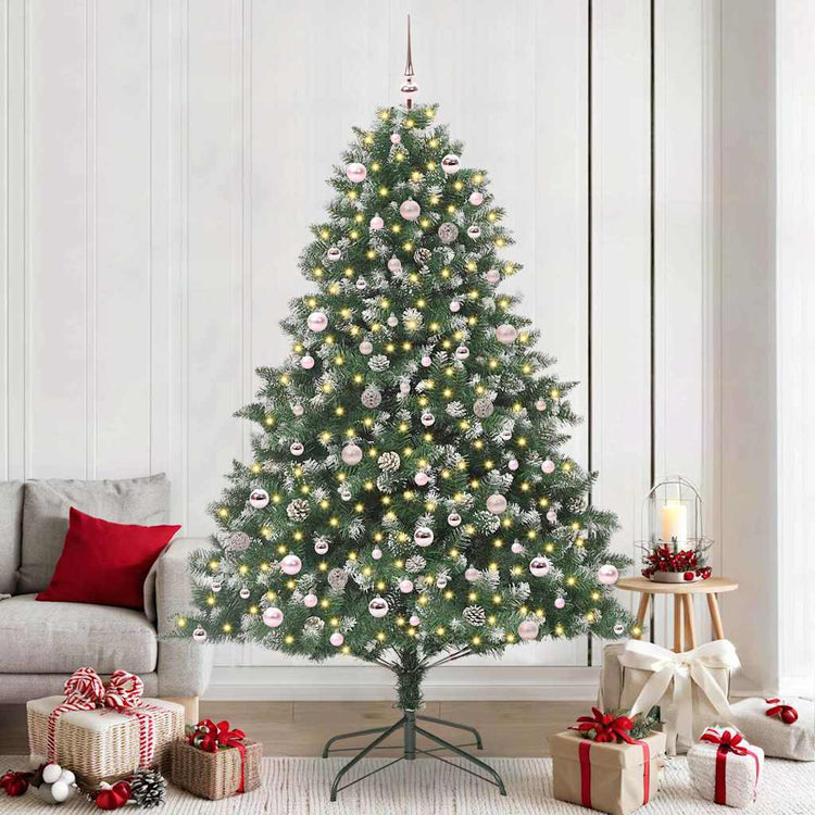Vidaxx künstlicher Weihnachtsbaum mit 300 LEDs grün, 240 cm PVC und Kunststoff und Stahl