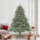 Vidaxx künstlicher Weihnachtsbaum mit 300 LEDs grün, 240 cm PVC und Kunststoff und Stahl
