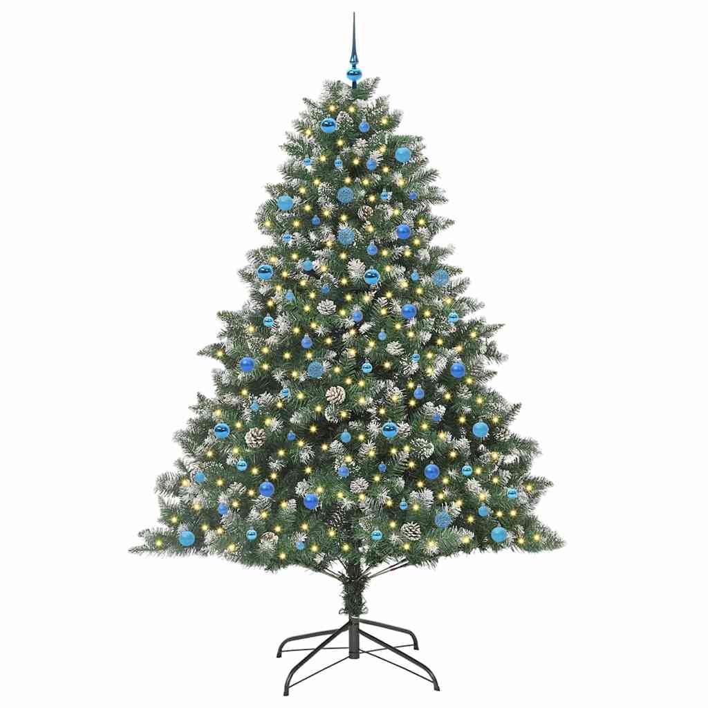 Vidaxx künstlicher Weihnachtsbaum mit 300 LEDs grün, 240 cm PVC und Kunststoff und Stahl
