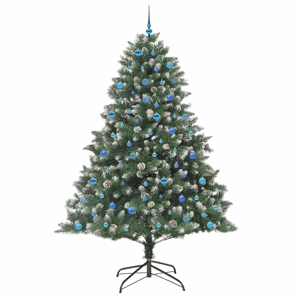 Vidaxx künstlicher Weihnachtsbaum mit 300 LEDs grün, 240 cm PVC und Kunststoff und Stahl