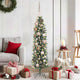 Vidaxx künstlicher schlanker Weihnachtsbaum mit 150 LED grün und weiß 120 cm